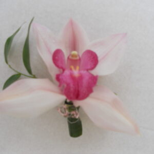 Butonierka Pana Młodego z orchidei cymbidium